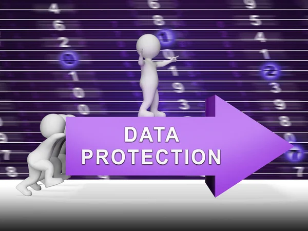 Protección Datos Bill Internet Privacy Rendering Muestra Salvaguardia Contra Divulgación —  Fotos de Stock