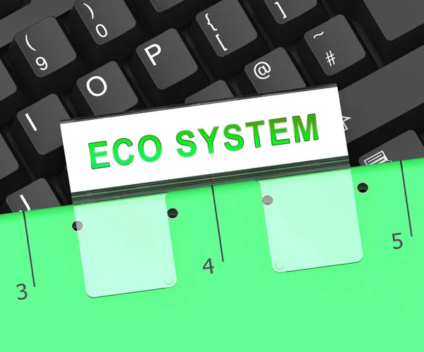 Digital Eco System Data Interaction Rendering Menampilkan Internet Ecosystem Structure — Stok Foto