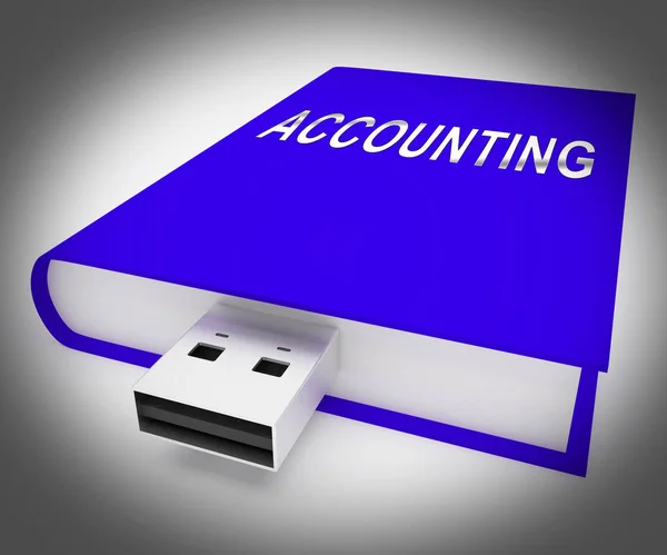 Computerized Accounting Digital Bookkeeping Audit Rendering Shows Business Data Virtual — Stock Photo, Image