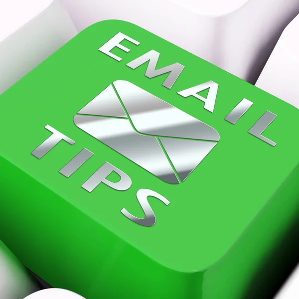 Mail Tips Online Postal Oplossing Rendering Toont Suggesties Trucs Voor — Stockfoto