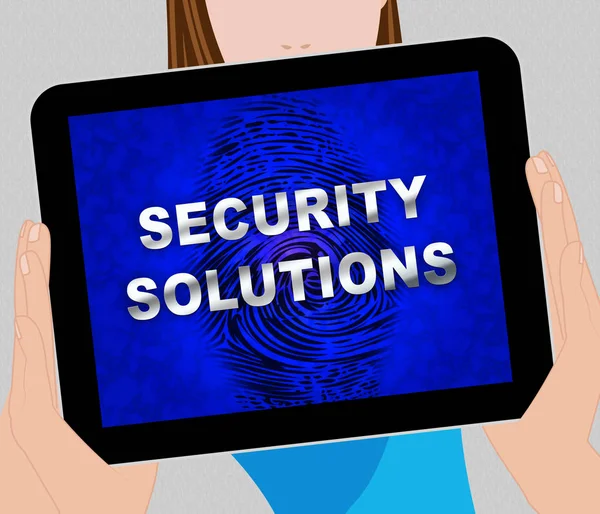 Des Solutions Cybersécurité Menacées Illustration Montre Succès Les Conseils Contre — Photo