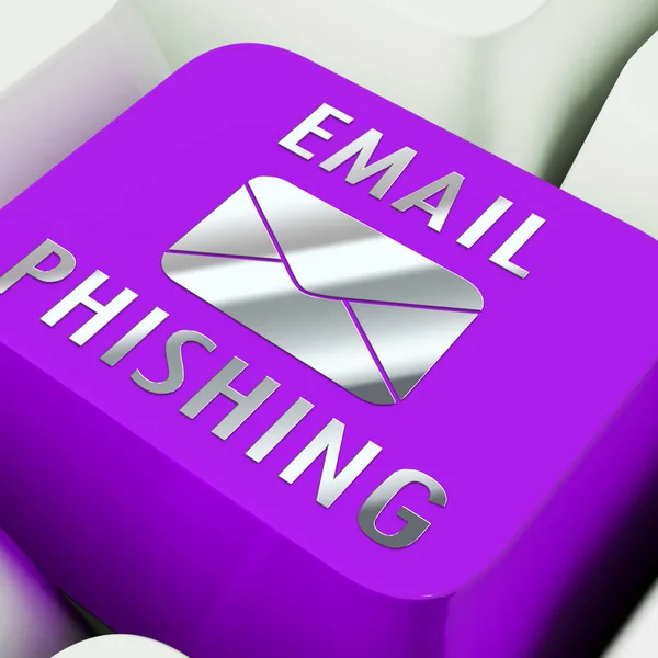 Phishing Mail Internet Threat Protection Rendering Shows Caution Email Phish — Stock Photo, Image