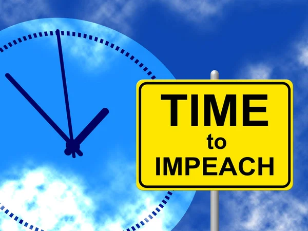 Tempo Impeachment Para Remover Presidente Político Corrupto Acusação Legal Política — Fotografia de Stock
