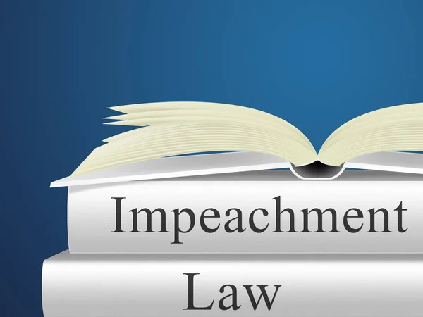Libri Legge Impeachment Rimuovere Presidente Corrotto Politico Incriminazione Legale Politica — Foto Stock