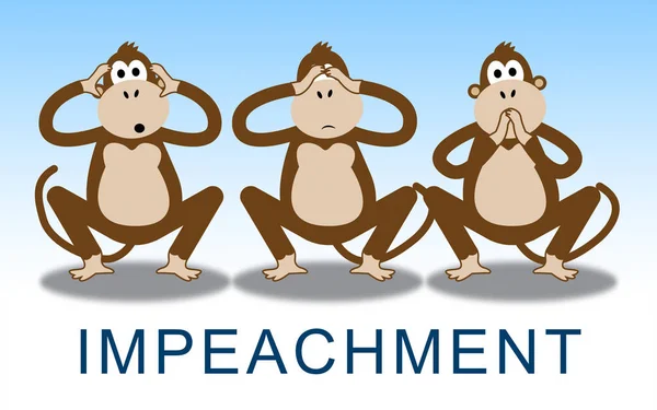 Scimmie Impeachment Impeach Corrupt Presidente Politico Manifestazione Contro Governo Rimozione — Foto Stock