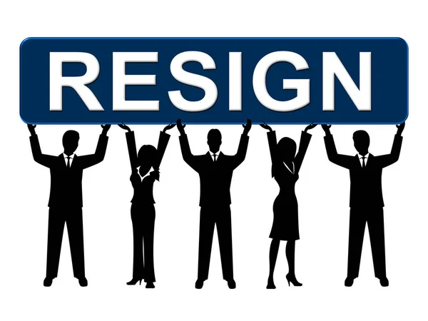 Trabalhador Resignado Significa Desistir Demitir Cargo Governo Presidente  Protesto Despedimento Ilustração por ©stuartmiles #233419466