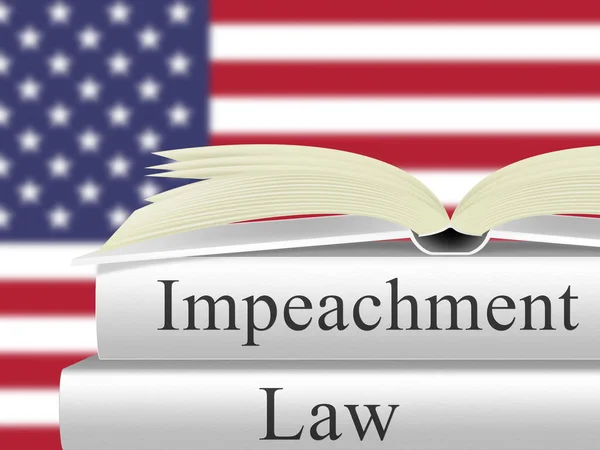 Libri Legge Impeachment Rimuovere Presidente Corrotto Politico Incriminazione Legale Politica — Foto Stock