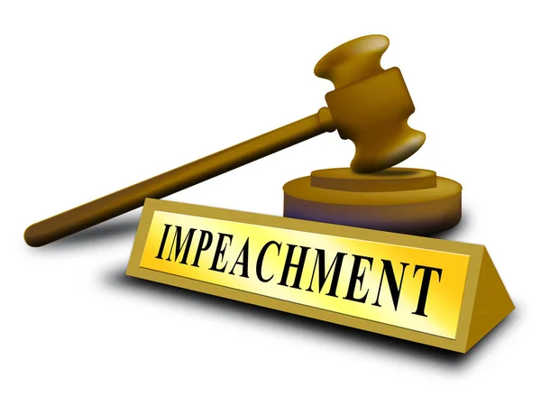 Impeachment Law Impeach Corrupt President Politician Demonstration Government Legal Removal — Stock Photo, Image