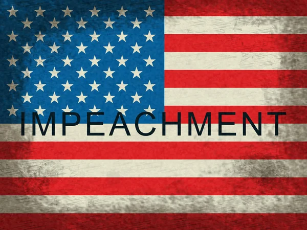 Impeachment Bandiera Americana Impressionare Presidente Corrotto Politico Manifestazione Contro Governo — Foto Stock