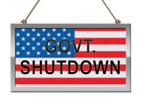 Government Shutdown Notice Means America Closed Senate President Washington Closed — Stock Photo, Image