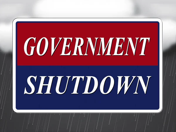 Government Shutdown Signboard Means America Closed Senate President Washington Closed — Stock Photo, Image