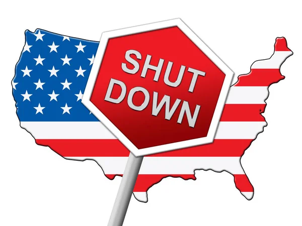 Ein Shutdown Der Regierung Bedeutet Einen Nationalen Aufschrei Senat Und — Stockfoto