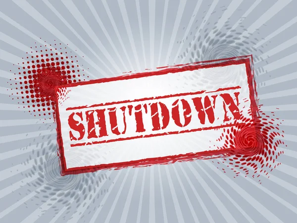 Stempel Government Shutdown Bedeutet Dass Amerika Vom Senat Oder Präsidenten — Stockfoto