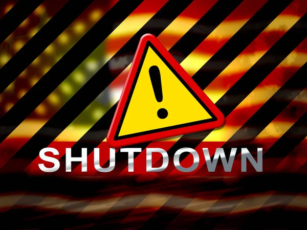Ein Shutdown Bei Dem Die Politische Regierung Stillgelegt Wird Bedeutet — Stockfoto