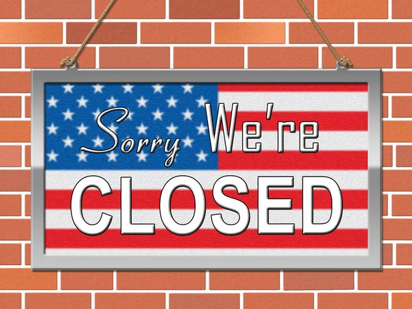 Shutdown Sorry Political Government Shut Means National Furlough Senado Presidente — Foto de Stock