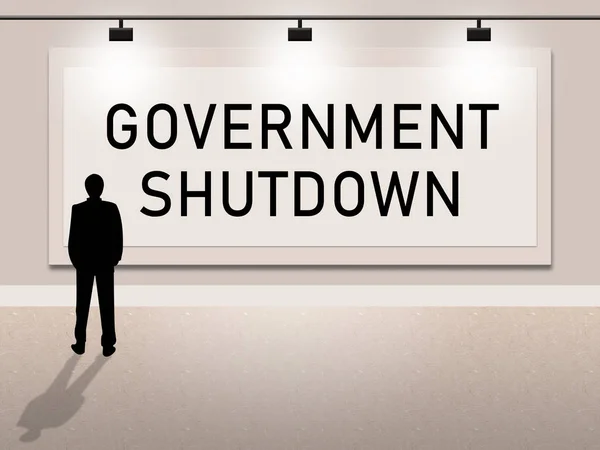 Government Shutdown Bekanntmachung Bedeutet Dass Amerika Vom Senat Oder Präsidenten — Stockfoto