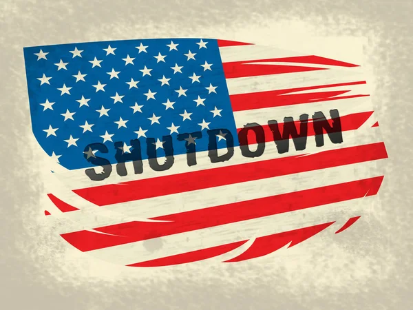 米国シャット ダウン政治旗政府は手段国民休暇をシャット ダウン 上院とワシントン で大統領作成閉鎖 — ストック写真