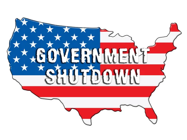 Das Symbol Des Government Shutdown Bedeutet Dass Amerika Vom Senat — Stockfoto