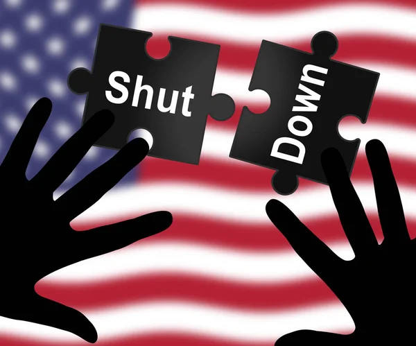 Rząd Usa Shutdown Polityczne Układanki Zamknięty Oznacza Krajowe Urlop Senat — Zdjęcie stockowe