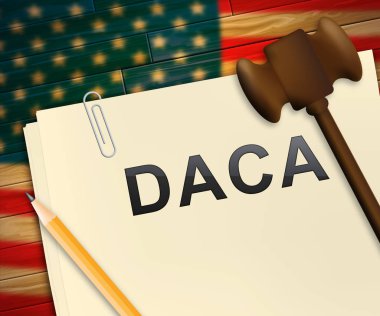 Daca Kids Dreamer Legislation For Us Immigration. Passport For Immigrant Children In The United States - 3d Illustration clipart
