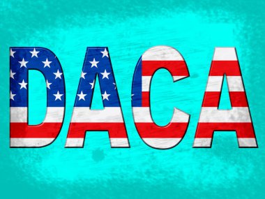 Göçmenlik Bürosu için Daca Çocuk Hayali Yasası. ABD 'deki Göçmen Çocuklar için Pasaport - 2D Görüntü