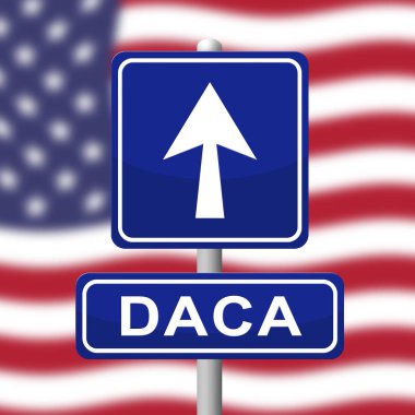 Göçmenlik Bürosu için Daca Çocuk Hayali Yasası. ABD 'deki Göçmen Çocuklar için Pasaport - 2D Görüntü