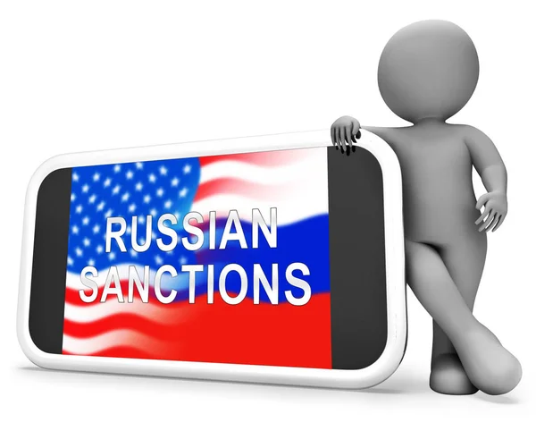 Trump Russia Sanctions Monetary Embargo Russian Federation Putin Trade Bank — Stock Photo, Image