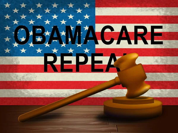 オバマケア リペアルまたはアメリカの医療改革を置き換えます 医療のためのアメリカの法律 3Dイラスト — ストック写真