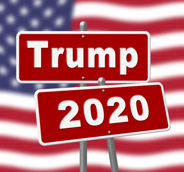 Trump 2020 Republican Candidate For President Nomination. United States Voting For White House Reelection - 2d Illustration
