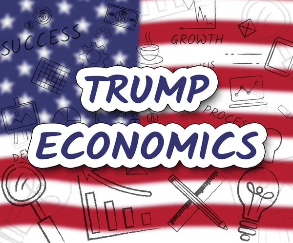 Trump Economics Plan Strategy Usa Growth Stock Market Financial Income — Stock Photo, Image