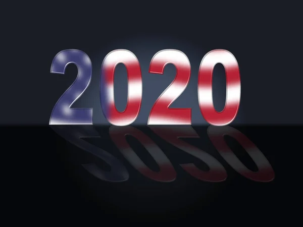 2020 Election Us Presidential Vote For Candidates. United States Political Referendum Campaign - 3d Illustration