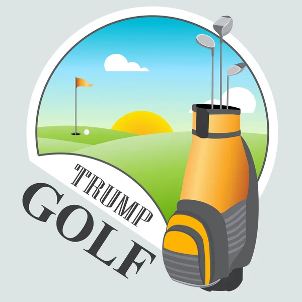 Trump Golfpálya Vagy Klub Szakmai Torna Vagy Szabadidő Usa Politikai — Stock Fotó