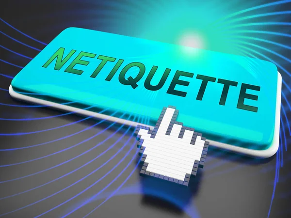 Netiquette Polite Online Conduct Web Etiquette Civility Protocol Networks Tech — Stock Photo, Image