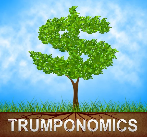 Trumponomics Trump Economics Usa Government Finance Stock Market Economy United — Stock Photo, Image