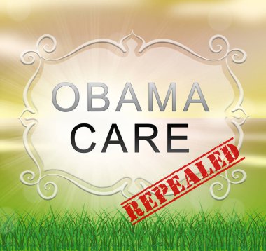 Obamacare, Amerikan Sağlık Reformu 'nu iptal et ya da değiştir. Usa Sağlık Hizmetleri Yasası - 2D İllüstrasyon