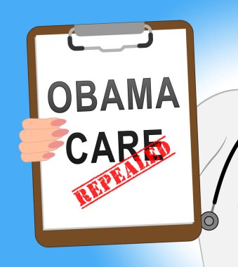 Obamacare, Amerikan Sağlık Hizmetleri Reformu 'nu yürürlükten kaldırır ya da yerine geçer. Usa Sağlık Hizmetleri Yasası - 3D İllüstrasyon