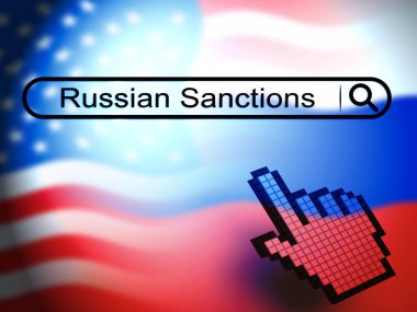 Rusya 'nın Rusya Federasyonu' na Bankacılık Ambargosu 'nu koz olarak kullanın. Putin Ticaret ve Banka Hesapları Kısıtlandı - 3D İllüstrasyon