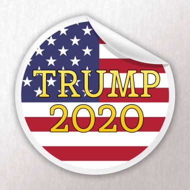 2020 Cumhuriyetçi Başkan Adaylığı için Trump 2020. Birleşik Devletler Beyaz Saray Yeniden Seçimi için Oy Veriyor - 2D İllüstrasyon