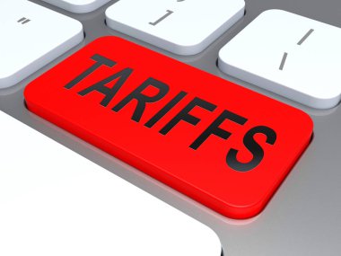 Ödeme ve ceza olarak Çin 'deki gümrük vergilerini geçeceğiz. Usa Finans Ekonomi Ticareti Vergisi - 3d İllüstrasyon