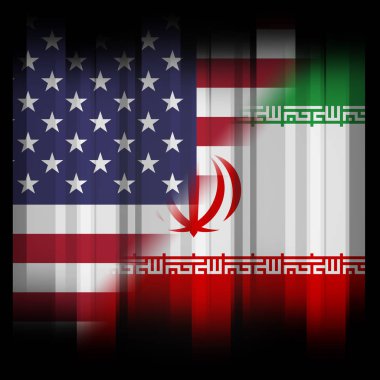 İran 'daki çatışmalar, yaptırımlar ya da anlaşmalar. Ticaret Anlaşmaları ve Kriz veya Gerilim - 2d İllüstrasyon