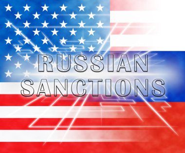 Rusya 'nın Rusya Federasyonu' na Parasal Ambargo uygulamasını gölgede bırak. Putin Ticaret ve Banka Hesapları Kısıtlandı - 3D İllüstrasyon