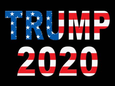 Trump 2020 Republican Choice For President Nomination. United States Voting For White House Reelection - 2d Illustration clipart