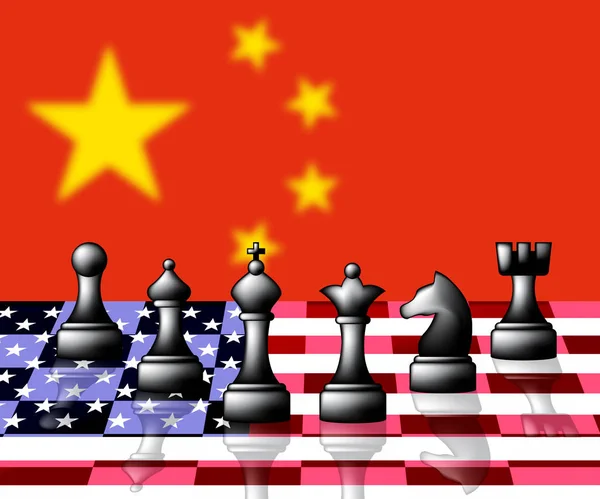 Trump Trade Tariffs Chinese Levy Penalty Dalam Bahasa Inggris Usa — Stok Foto