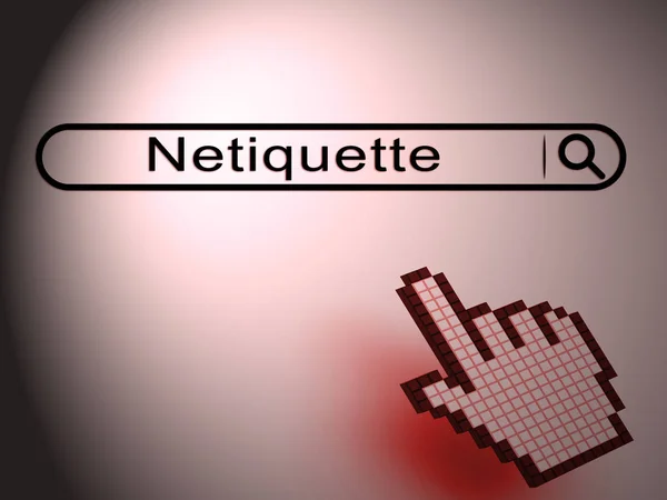 Nétiquette Conduite Polie Ligne Étiquette Web Protocole Civilité Sur Les — Photo