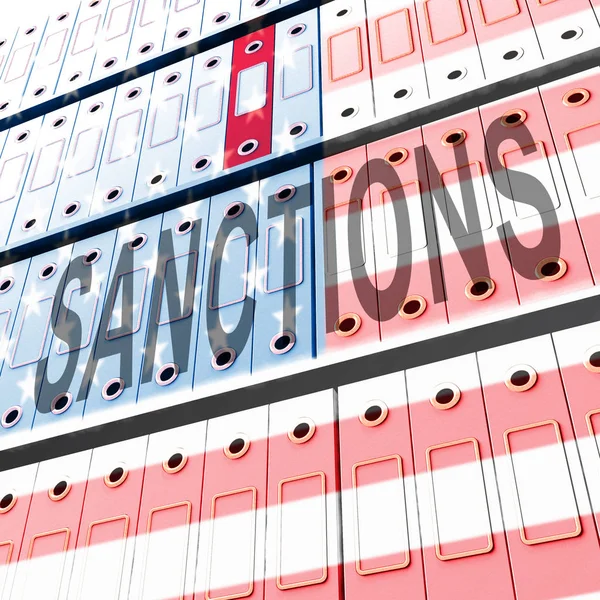 Trump Russia Sanctions Monetary Embargo Russian Federation 회계가 — 스톡 사진