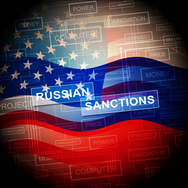 Trump Russia Sanctions Monetary Embargo Russian Federation Putin Trade Bank — Stock Photo, Image