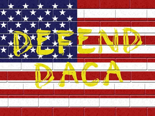 Daca Kids Dreamer Bandeira Legislação Para Nós Imigração Passaporte Para — Fotografia de Stock