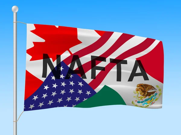 Trump Nafta Tárgyalni Foglalkozik Kanadával Mexikóval Szerződés Vagy Megállapodás Határgazdaságról — Stock Fotó