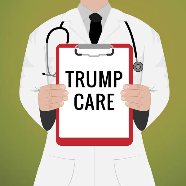 Trumpcare Trump Care Uchylenie Zdrowia Obamacare Ubezpieczenie Zdrowotne Ilustracja — Zdjęcie stockowe