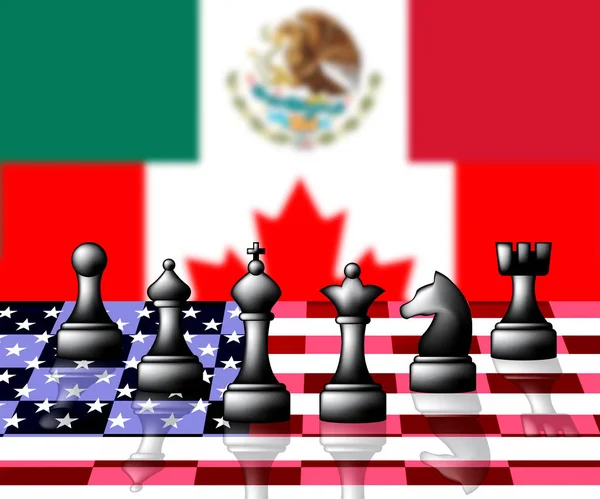 Trump Nafta Negotiation Deal Canada Mexico Treaty Agreement Border Economics — Stock Photo, Image